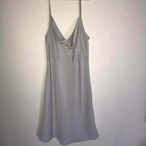 Spaghetti strap grey slip dress